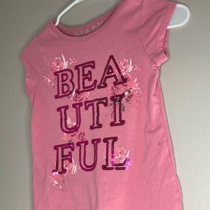 Pink girls short sleeve